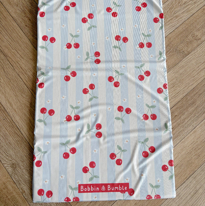 Travel Changing Mat - Cherry Stripe - Changing Mats
