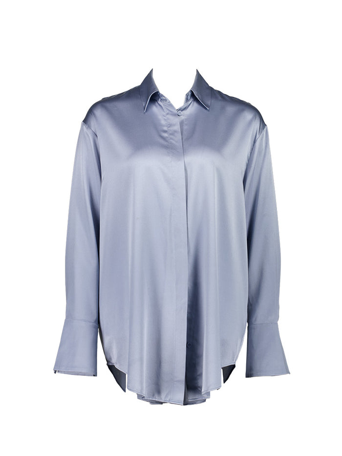 Twyla Silk Pyjama Set Blue - Size S | Archive Sample