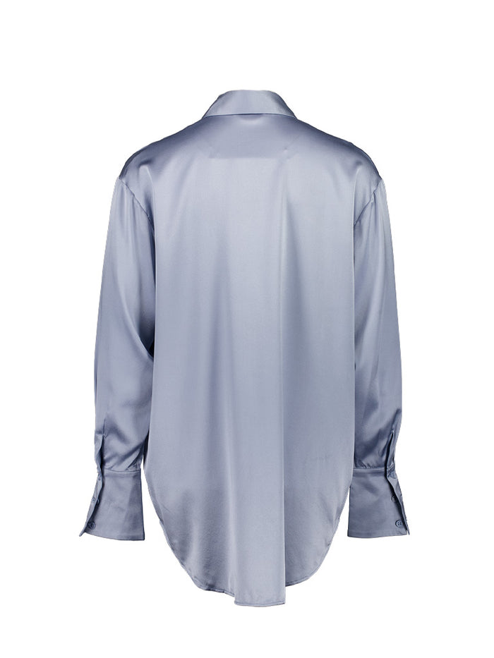 Twyla Silk Pyjama Set Blue - Size S | Archive Sample