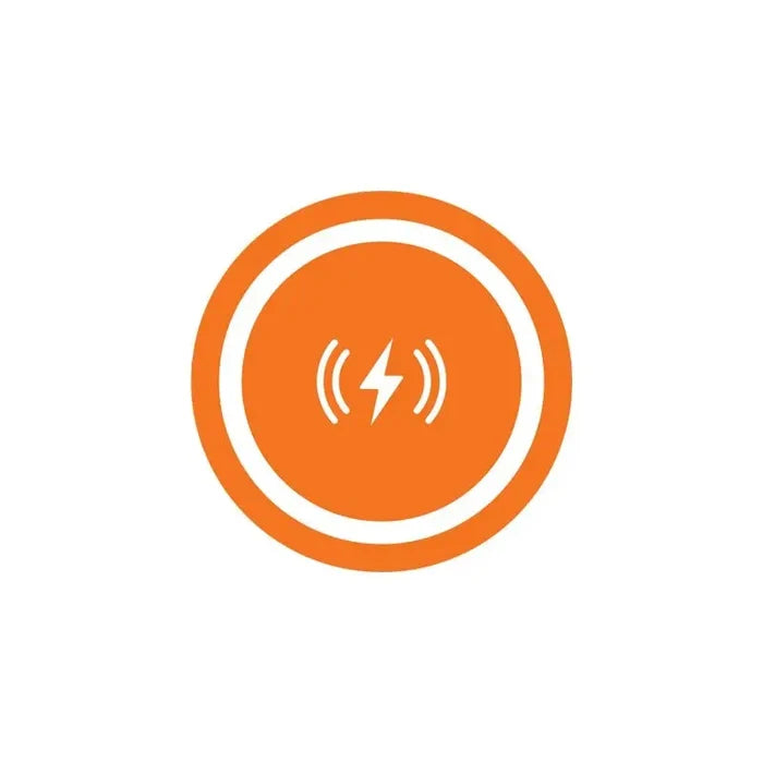 a circle with a lightning bolt in it