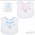 Velco Fastening Embroidered Bib - Teddy (33x22cm) (PK12) P3616-BP