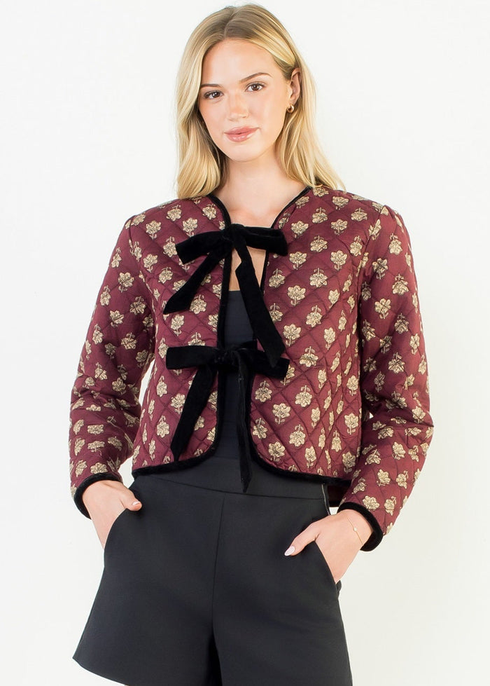 Ashley Ember print quilt jacket