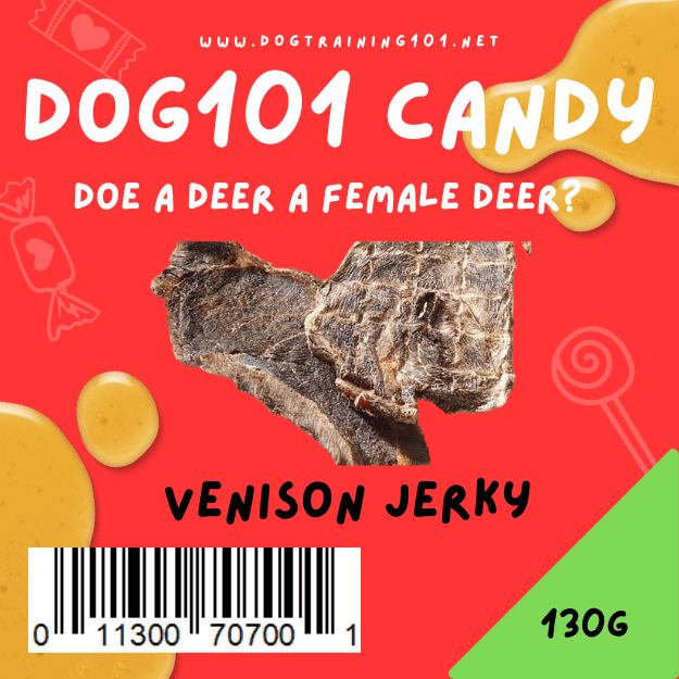 Dogtraining101 130g Venison Jerky Sheet