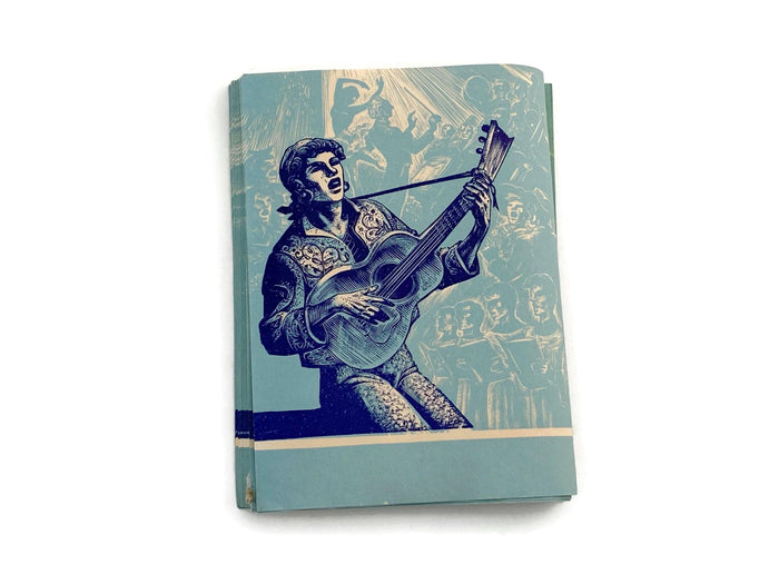 Vintage Bookplate by Antioch Bookplate Company with Rock and Roller at Duckwells