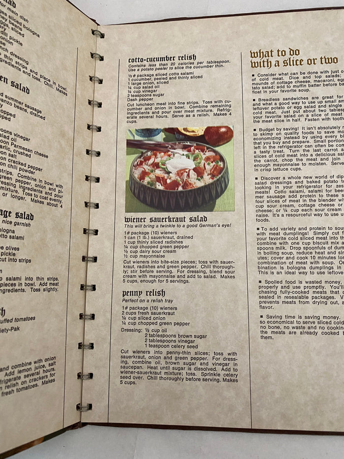 Vintage Cookbook, All About Sausage, 1973 Oscar Meyer at Duckwells