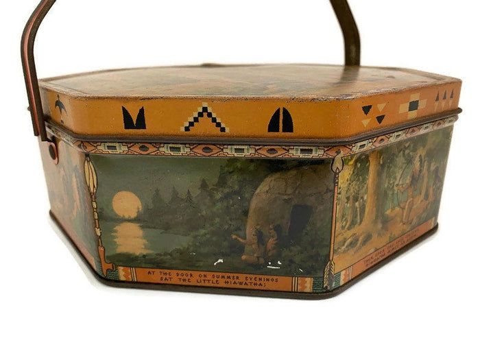 Vintage Native American Litho Tin at Duckwells