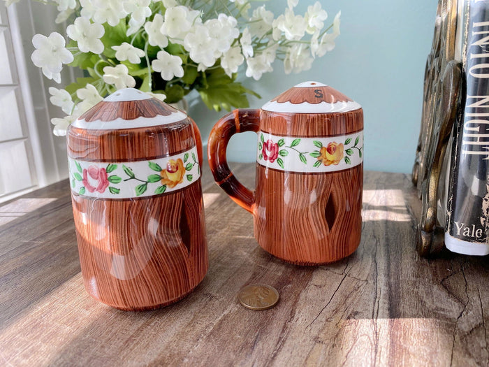 Vintage Orchard Ware Ceramic Salt and Pepper Shakers at Duckwells