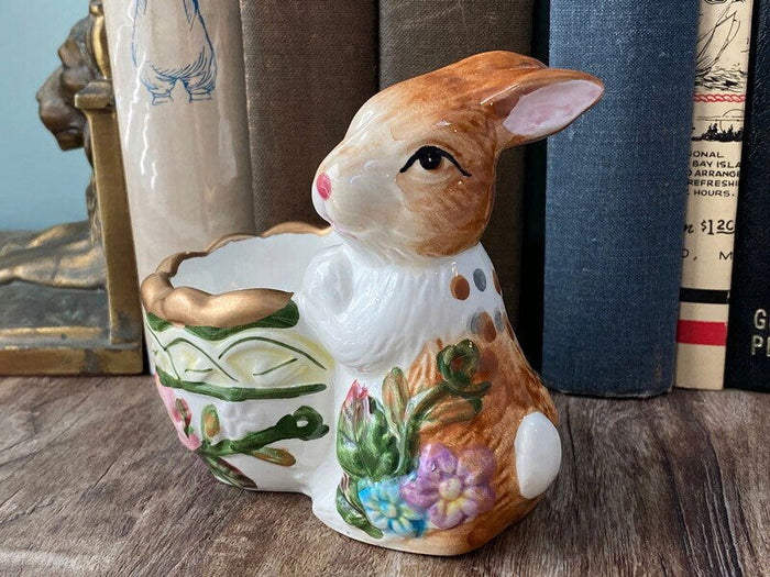 Vintage Rabbit Ceramic Figurine Egg Holder at Duckwells