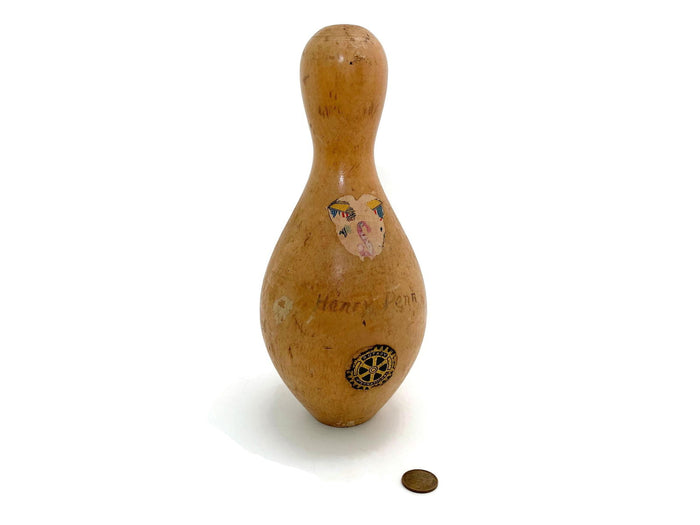 Vintage Wood Duckpin Bowling Pin at Duckwells
