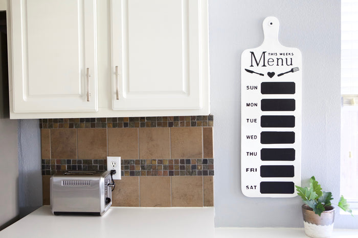 Weekly Menu Wall Chalkboard