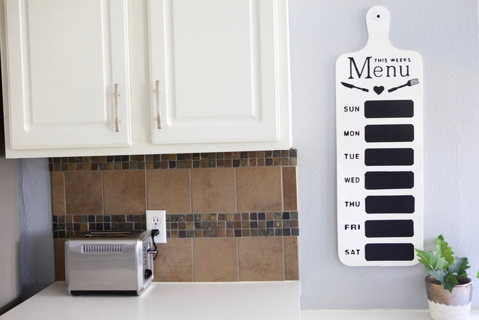 Weekly Menu Wall Chalkboard