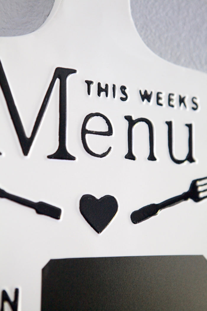 Weekly Menu Wall Chalkboard