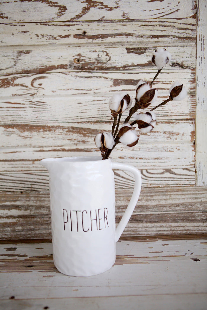 White Ceramic Pitcher