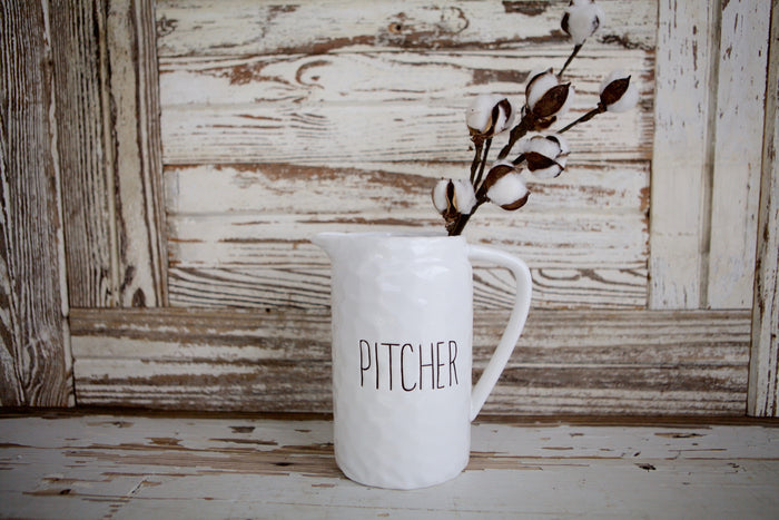 White Ceramic Pitcher