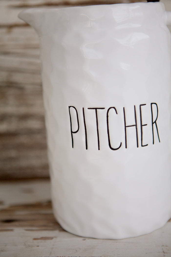 White Ceramic Pitcher