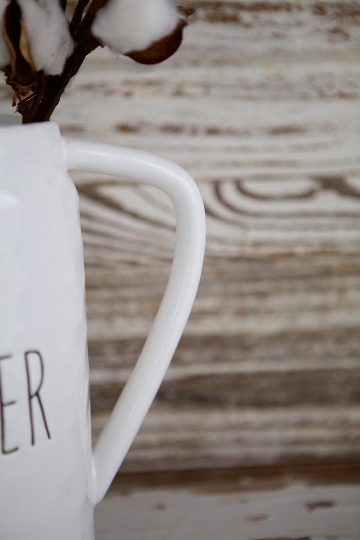 White Ceramic Pitcher