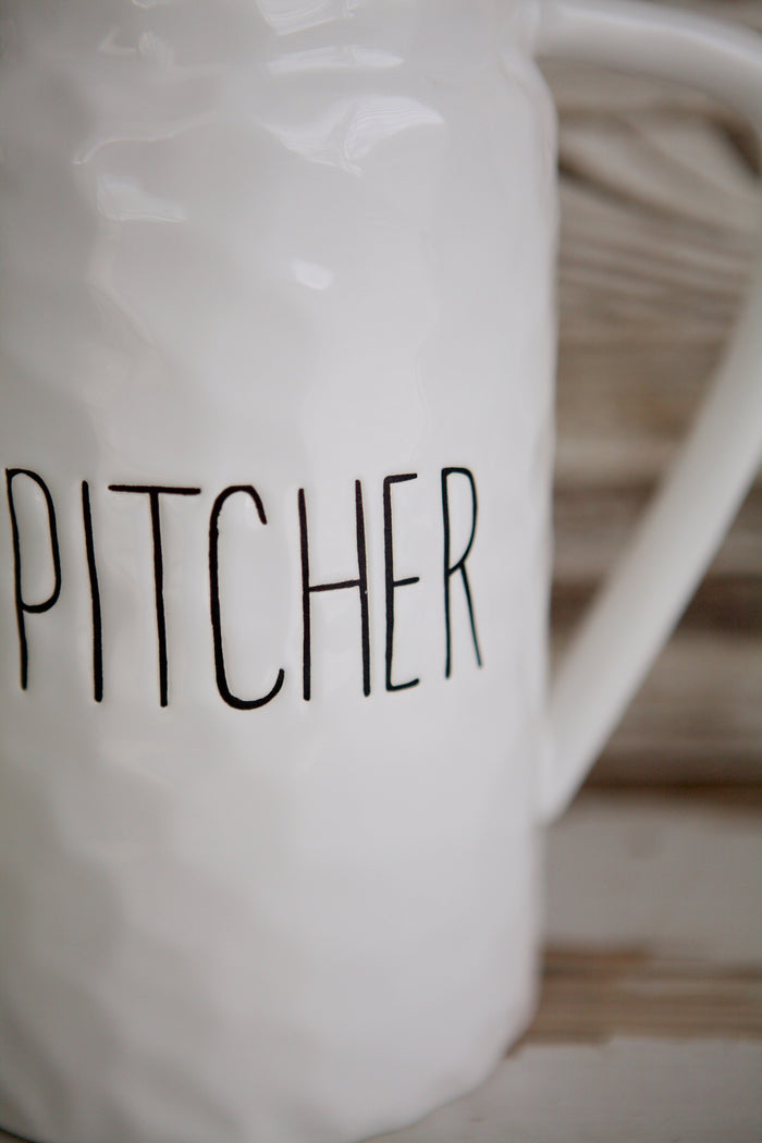 White Ceramic Pitcher