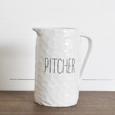 White Ceramic Pitcher