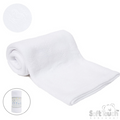 WHITE EMBOSSED FLEECE BABY WRAP (RP) (PK12) FBP05-W