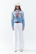 White Straight Pants wide leg - Coloured Jeans