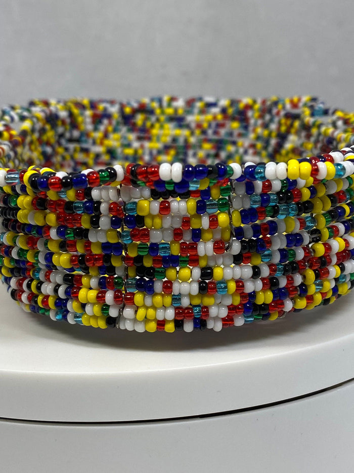 Wired Multicolored Beaded Tray at Duckwells