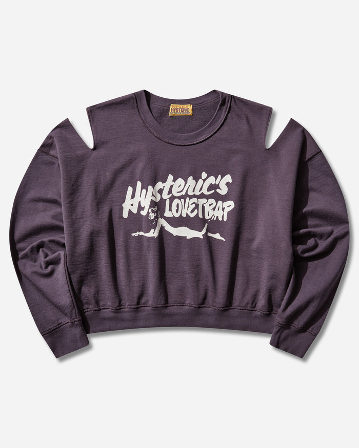 Hysteric Glamour Hysteric Lovetrap Short Sweatshirt Purple Sweatshirts Hoodies 01261CS01 55