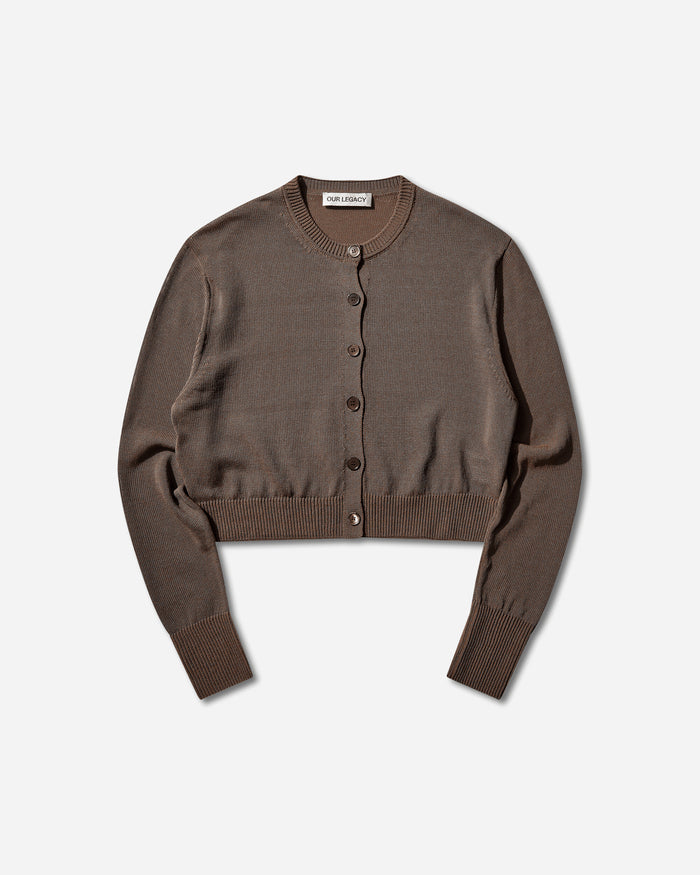 Our Legacy Wmns Micro Cardigan Cangiante Copper Tech Cotton Knitwears Cardigans W2263MC 001