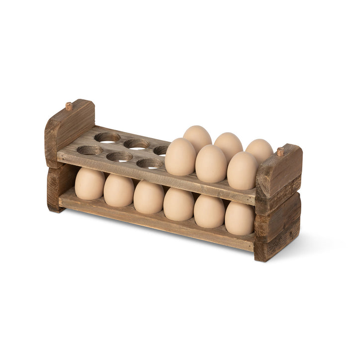Wooden Stackable Egg Holder Set