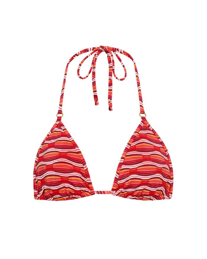 Off-model front view of the LSPACE x The Salty Blonde Tutti Frutti Banning Bikini Top.